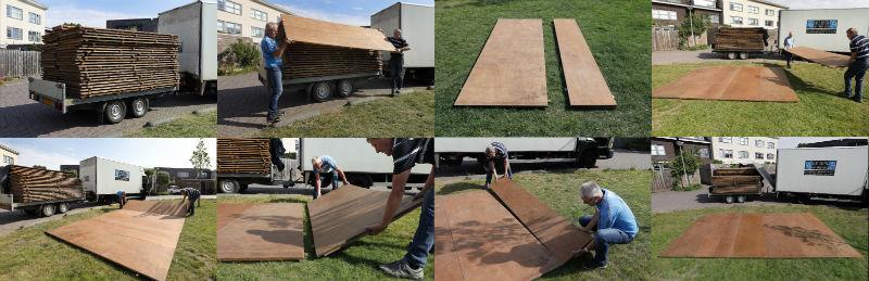 transport en leggen plaatvloer